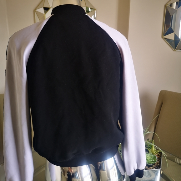 Michael Kors Black and White Bomber Jacket - Picture 4 of 5